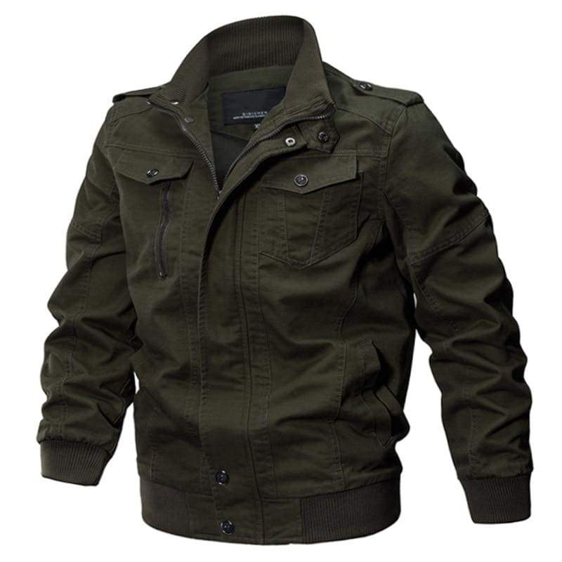 Men's Military Jacket with Buttons