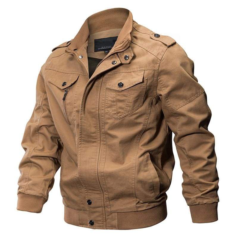 Men's Military Jacket with Buttons