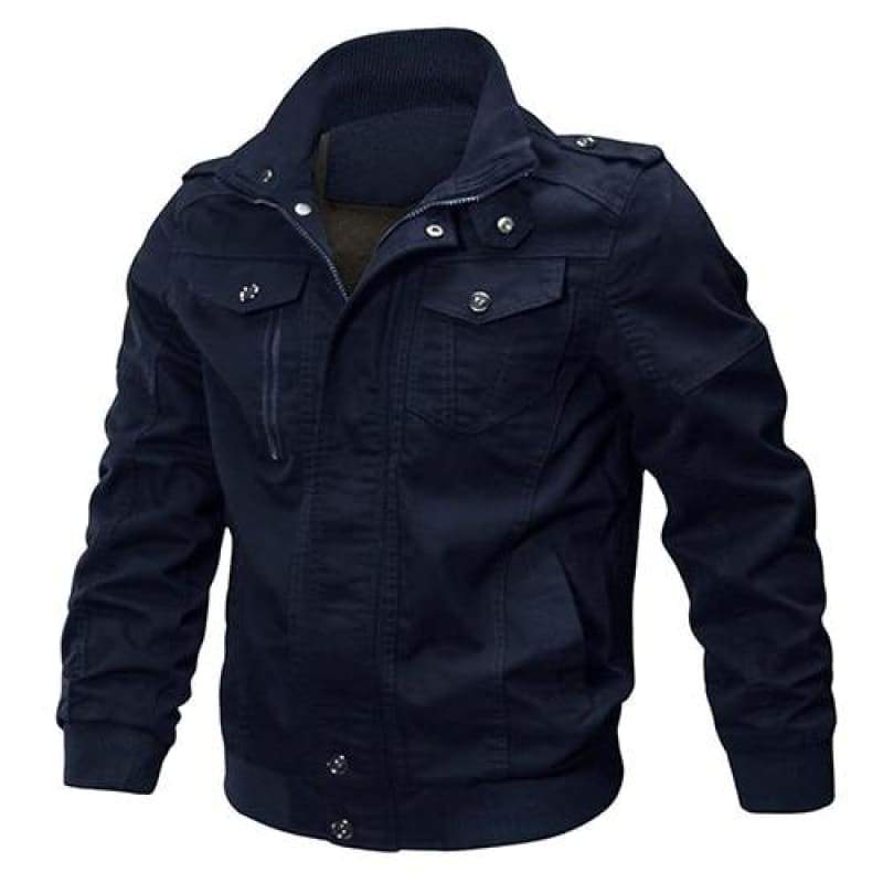 Men's Military Jacket with Buttons