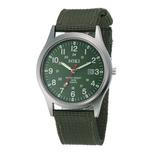 Military Green Retro Watch