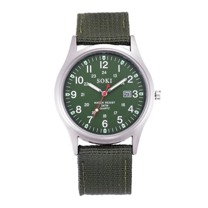 Military Green Retro Watch